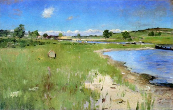 William Merritt Chase Oil Painting - Shinnecock Hills from Canoe Place Long Island