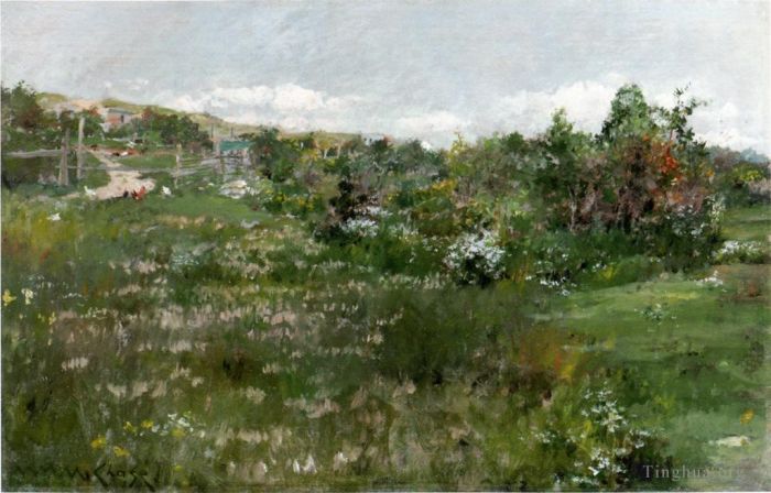 William Merritt Chase Oil Painting - Shinnecock Landscapecm
