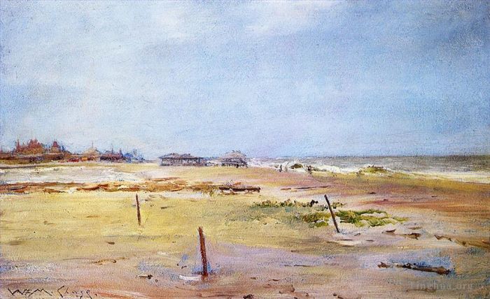 William Merritt Chase Oil Painting - Shore Scene