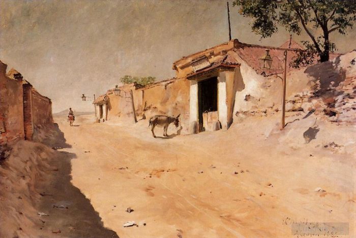 William Merritt Chase Oil Painting - Spanish Village