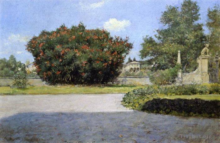 William Merritt Chase Oil Painting - The Big Oleander