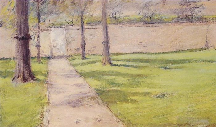 William Merritt Chase Oil Painting - The Garden Wall