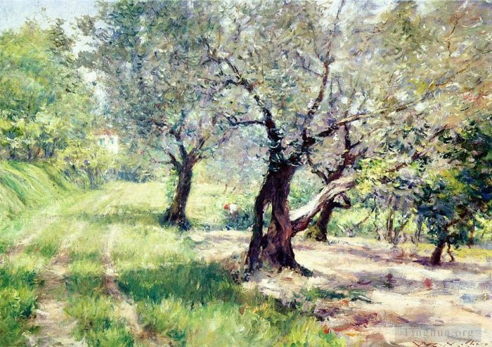 William Merritt Chase Oil Painting - The Olive Grove