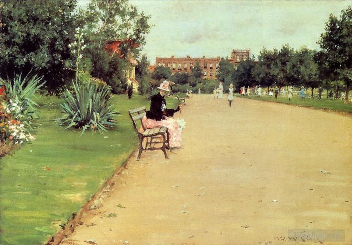 William Merritt Chase Oil Painting - The Park