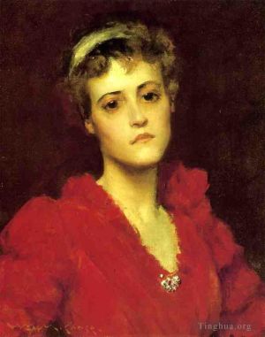 Artist William Merritt Chase's Work - The Red Gown