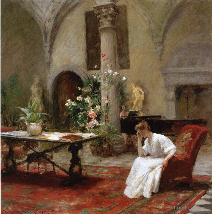 William Merritt Chase Oil Painting - The Song