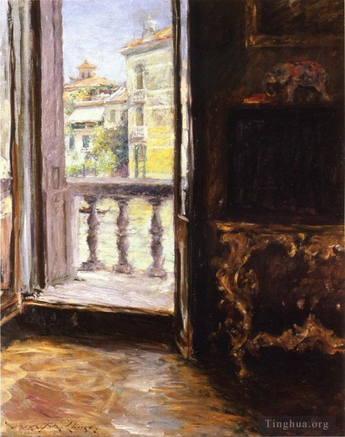 William Merritt Chase Oil Painting - Venetian Balcony