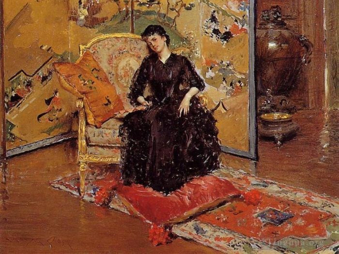 The Old Book Painting  William Merritt Chase Oil Paintings