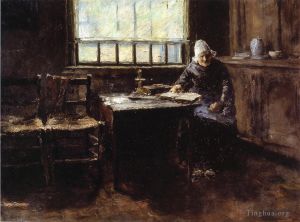 Artist William Merritt Chase's Work - When One is Old aka The Old Cottager