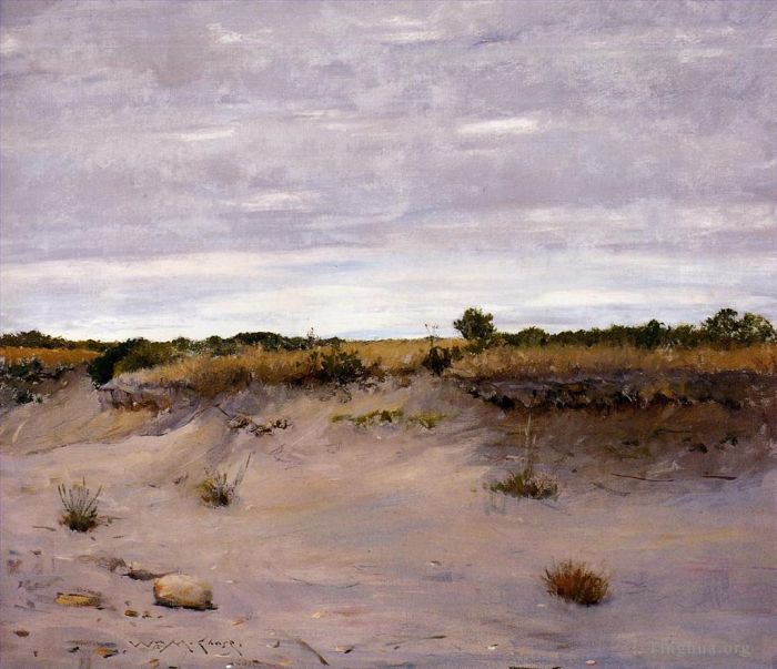William Merritt Chase Oil Painting - Wind Swept Sands Shinnecock Long Island