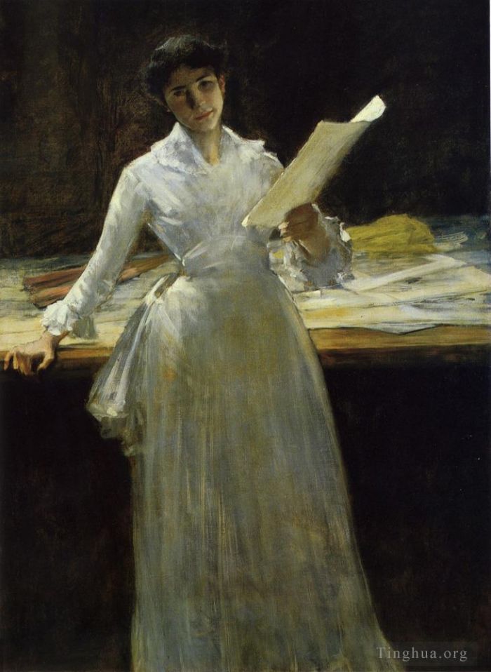 William Merritt Chase Oil Painting - Woman 1885
