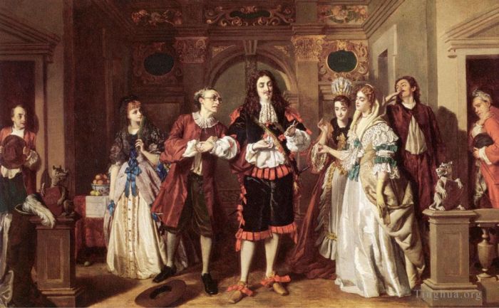 William Powell Frith Oil Painting - A scene from Molieres LAvare