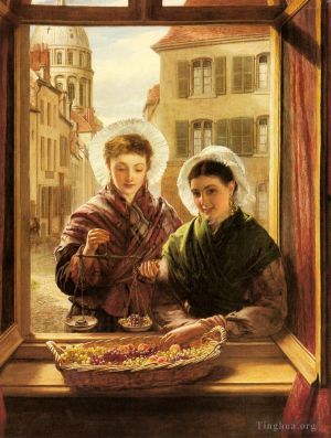 Artist William Powell Frith's Work - At My Window Boulogne