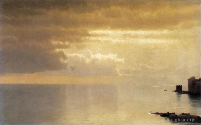 William Stanley Haseltine Oil Painting - A Calm Sea Mentone