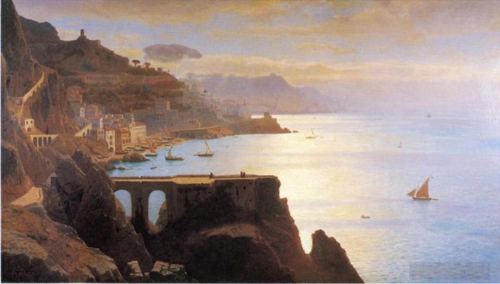 William Stanley Haseltine Oil Painting - Amalfi Coast
