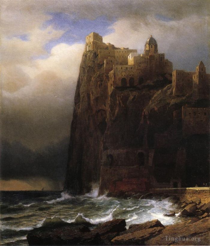 William Stanley Haseltine Oil Painting - Coastal Cliffs aka Ischia
