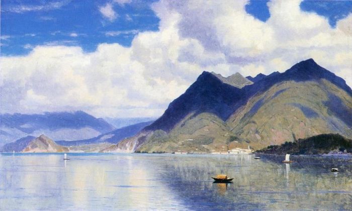 William Stanley Haseltine Oil Painting - Lago Maggiore2
