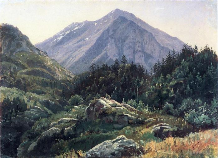 William Stanley Haseltine Oil Painting - Mountain Scenery Switzerland