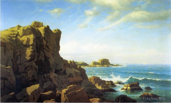 William Stanley Haseltine Oil Painting - Nahant Rocks