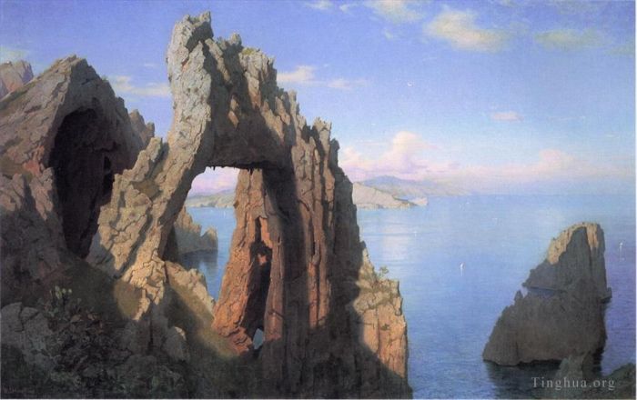 William Stanley Haseltine Oil Painting - Natural Arch at Capri
