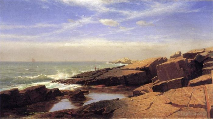 William Stanley Haseltine Oil Painting - Rocks at Nahant2