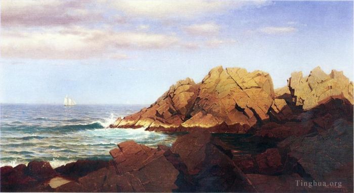 William Stanley Haseltine Oil Painting - Rocks at Nahant