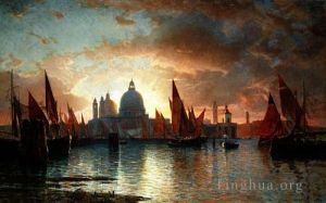 Artist William Stanley Haseltine's Work - Santa Maria Della Salute Sunset