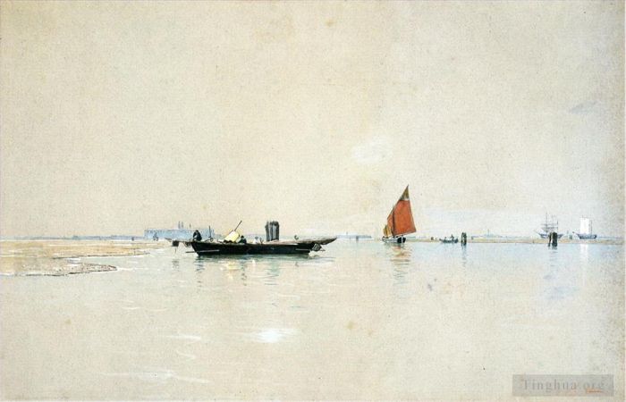 William Stanley Haseltine Oil Painting - Venetian Lagoon