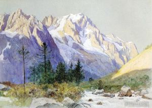 Artist William Stanley Haseltine's Work - Wetterhorn from Grindelwald Switzerland