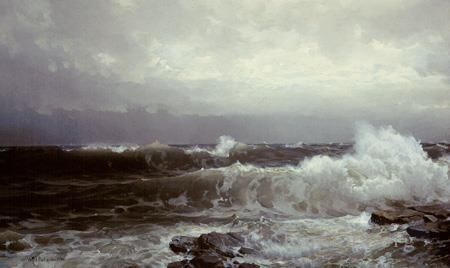 William Trost Richards Oil Painting - Breakers at Beaver