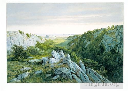 William Trost Richards Oil Painting - From Paradise To Purgatory Newport