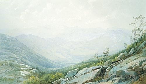 William Trost Richards Oil Painting - The Mount Washington Range
