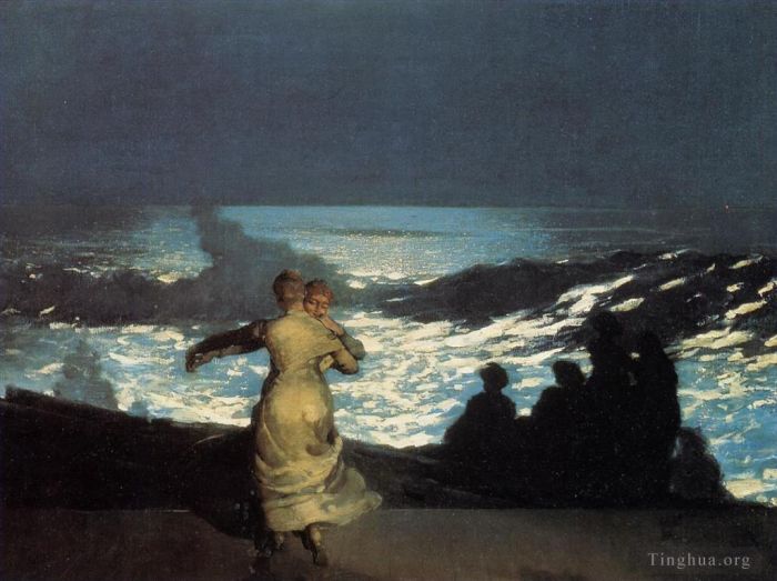 Winslow Homer Oil Painting - A Summer Night