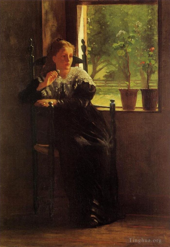 Winslow Homer Oil Painting - At the Window