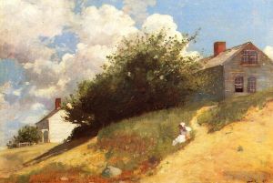 Artist Winslow Homer's Work - Houses on a Hill