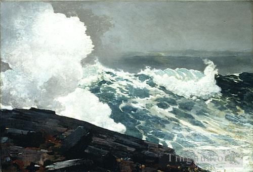 Winslow Homer Oil Painting - Northeaster