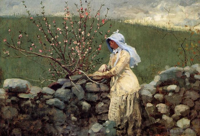 Winslow Homer Oil Painting - Peach Blossoms2