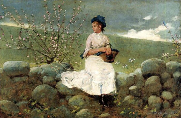 Winslow Homer Oil Painting - Peach Blossoms