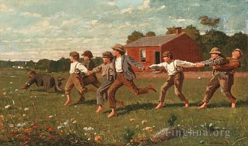 Winslow Homer Oil Painting - Snap The Whip