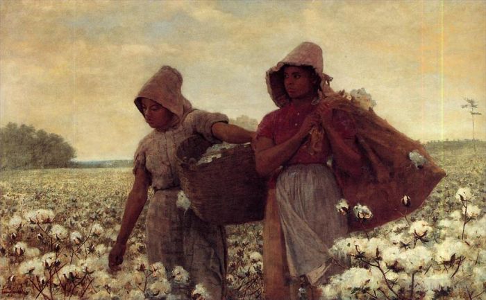 Winslow Homer Oil Painting - The Cotton Pickers