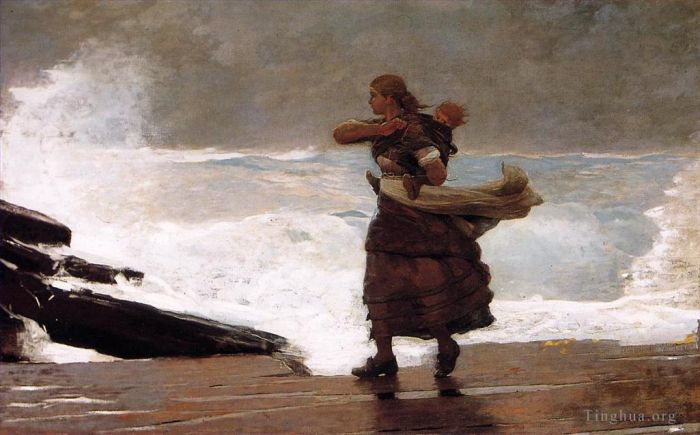 Winslow Homer Oil Painting - The Gale