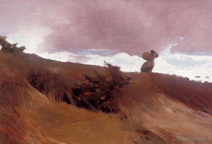 Winslow Homer Oil Painting - The West Wind