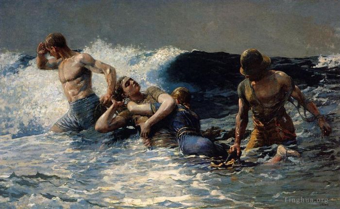 Winslow Homer Oil Painting - Undertow Winslow Homer 1886