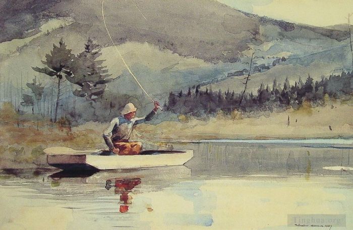 Winslow Homer Various Paintings - A Quiet Pool on a Sunny Day