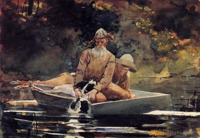 Winslow Homer Various Paintings - After the Hunt