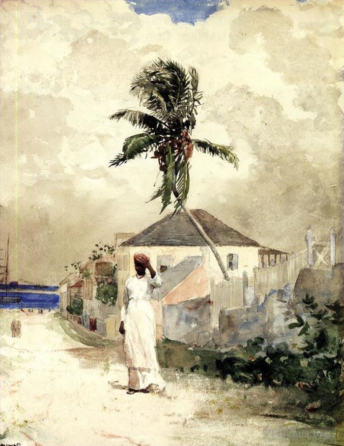 Winslow Homer Various Paintings - Along the Road Bahamas