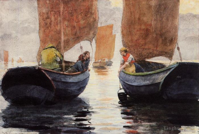 Winslow Homer Various Paintings - An Afterglow