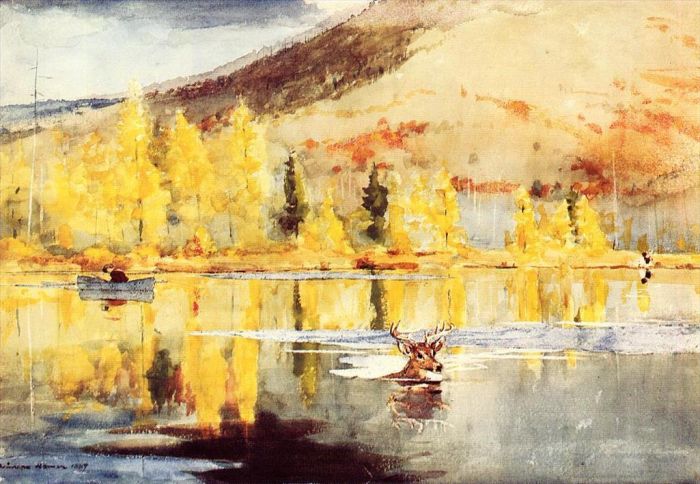 Winslow Homer Various Paintings - An October Day
