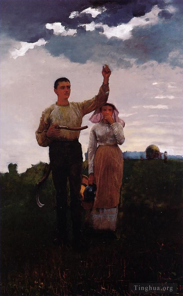 Winslow Homer Various Paintings - Answering the Horn aka The Home Signal