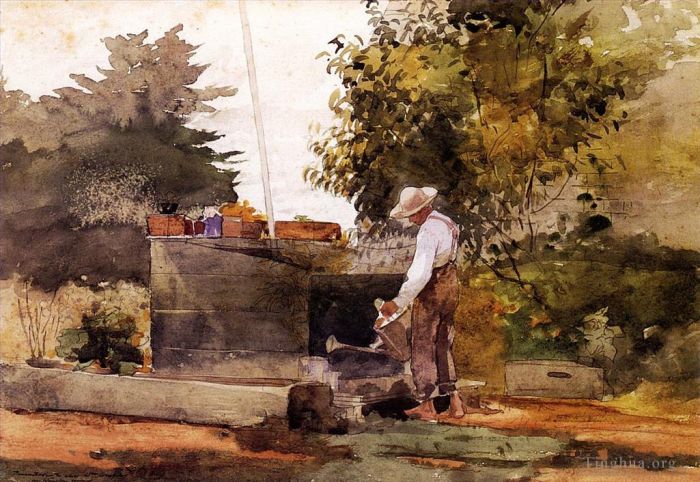 Winslow Homer Various Paintings - At the Well
